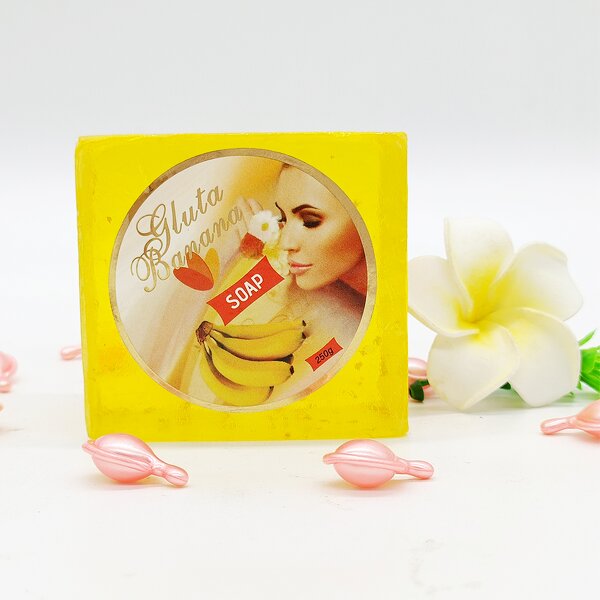 Banana Gluta Soap - Manufacturer Whitening Dark Spots Pimples Dark Circles Stretch Marks