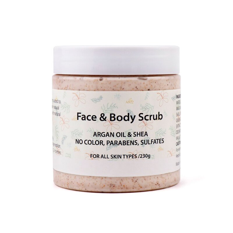 Shea Butter Scrub - Manufacturer Argan Oil Moisture Gentle Face Body 230g
