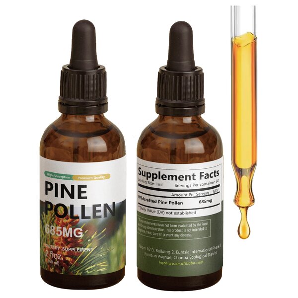 Pine Pollen Tincture Manufacturer - Natural Sugar Free Antioxidant Liquid