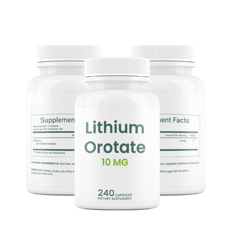 Lithium Orotate Capsules Manufacturer - OEM Private Label 10mg for Brain & Mood