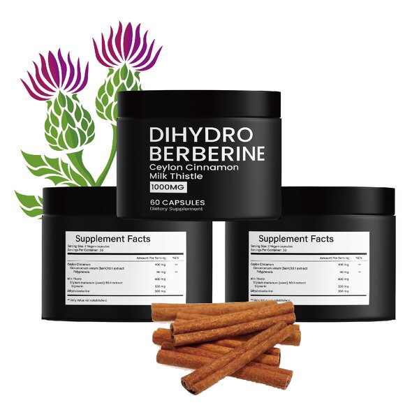 Dihydroberberine Supplement Manufacturer - OEM 1000mg with Cinnamon Milk Thistle