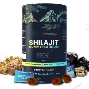 Factory Direct Shilajit Soft Gummies 60 Grains Herbal Supplements for Adults