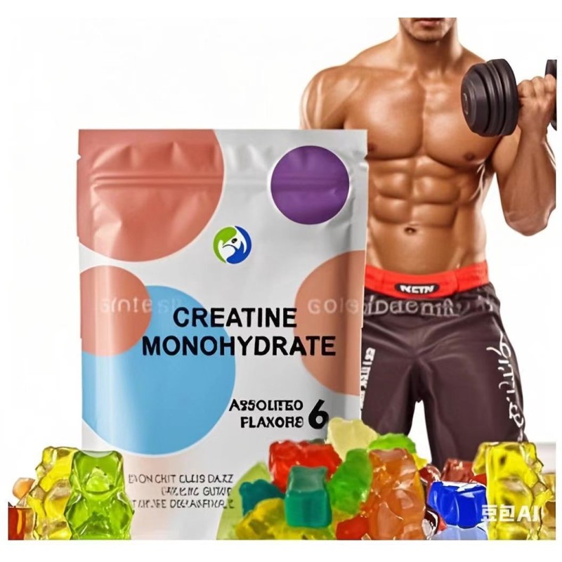 OEM Manufacturer Pre Workout BCAA 2500mg Sugar Free Creatine Gummies Energy