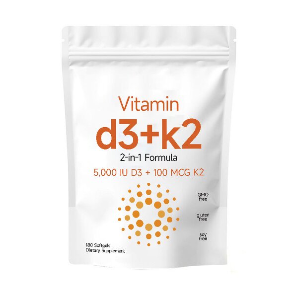 Vitamin D3 K2 Capsules - Manufacturer Tianyuan 5000IU 100MCG Immune Bone