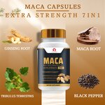 Black Maca Capsules - Manufacturer OEM 1500mg Men Energy Strength Vegan
