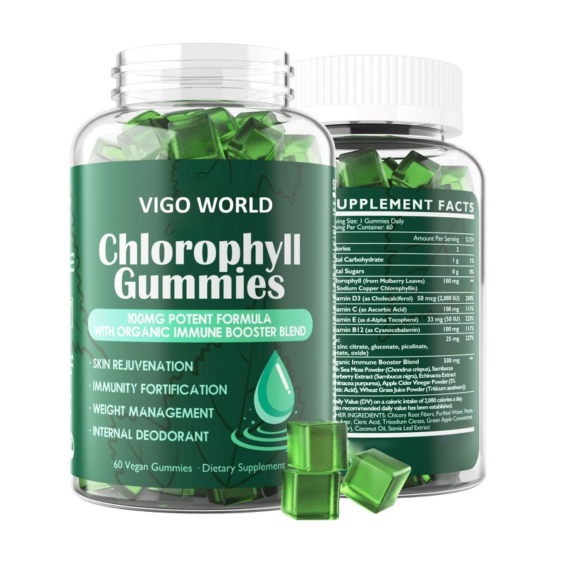Chlorophyll Gummies Manufacturer - Vegan with ACV & Sea Moss Elderberry for Energy