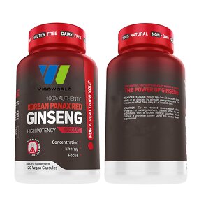 Ginseng Capsules Manufacturer - Vigoworld Red Panax with Ginkgo Ashwagandha Beet Root