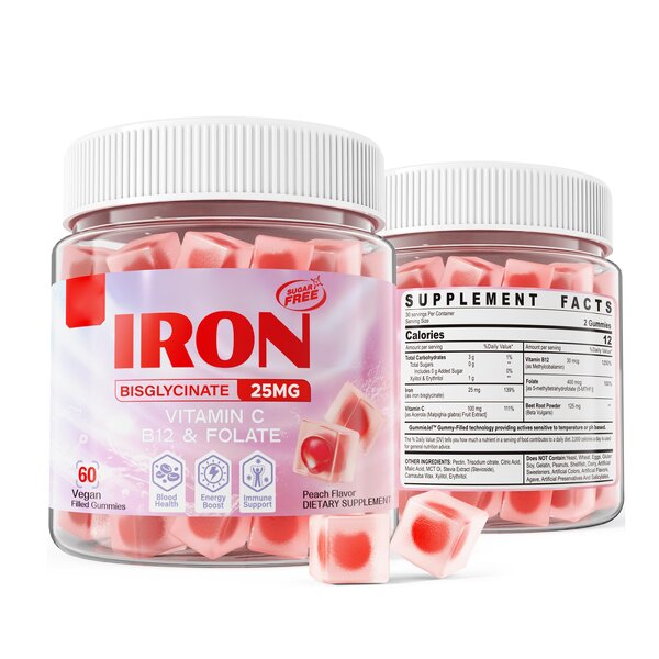 Iron Gummies Manufacturer - Sugar Free 25mg Supplement for Women & Men
