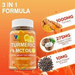 Turmeric Curcumin Gummies Manufacturer - Sugar-Free with 1000mg Black Pepper Extract