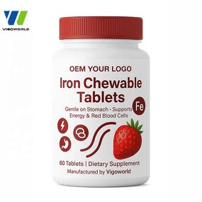 Iron Chewable Tablet Manufacturer - Vigoworld Vegan 65mg with Vitamin C & Folate