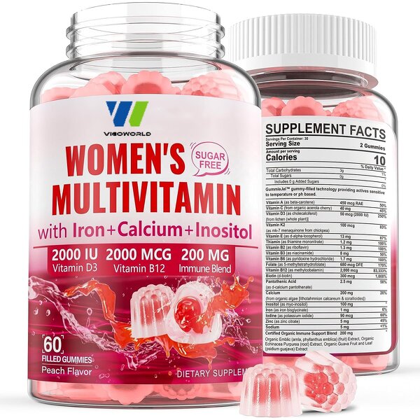 Multivitamin Gummies Manufacturer - OEM Center Filled for Women with Algae Calcium Iron