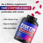 Fisetin Softgel Capsules Manufacturer - Vigoworld Private Label with Quercetin for Immune & Heart