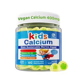 Kids Calcium Gummies Manufacturer - Private Label Sugar Free 400mg with D3 K2 Magnesium Zinc