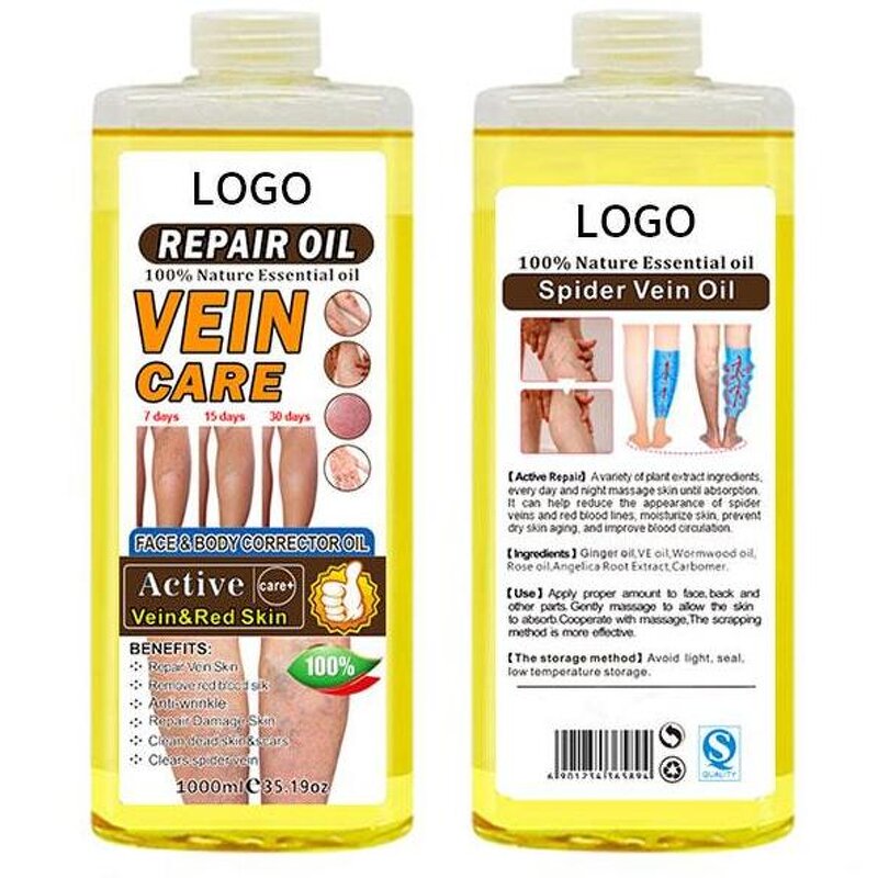 Vein Care Oil - Manufacturer OEM logo 1000ml Repair Damage Anti-wrinkle Whitening