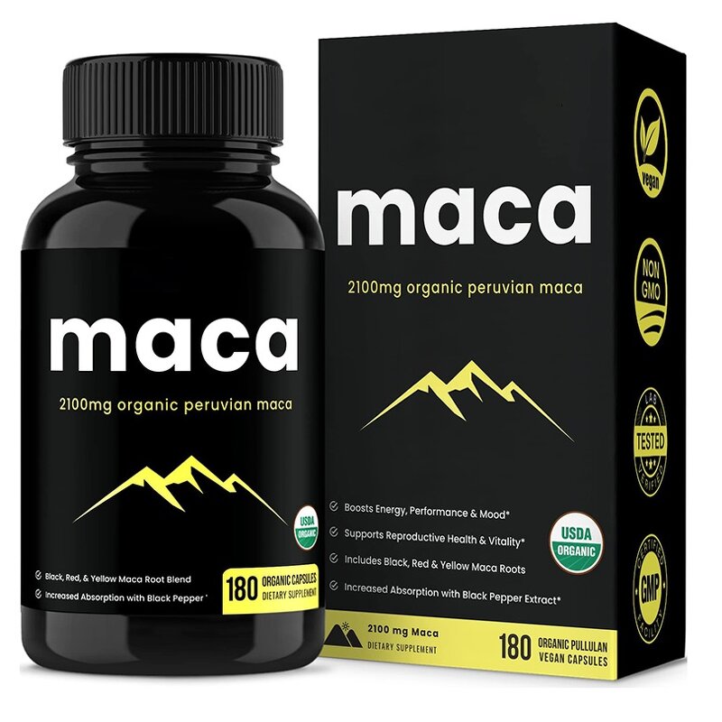 Maca Capsules - Manufacturer Customized Logo Horny Goat Weed Black Pepper Root