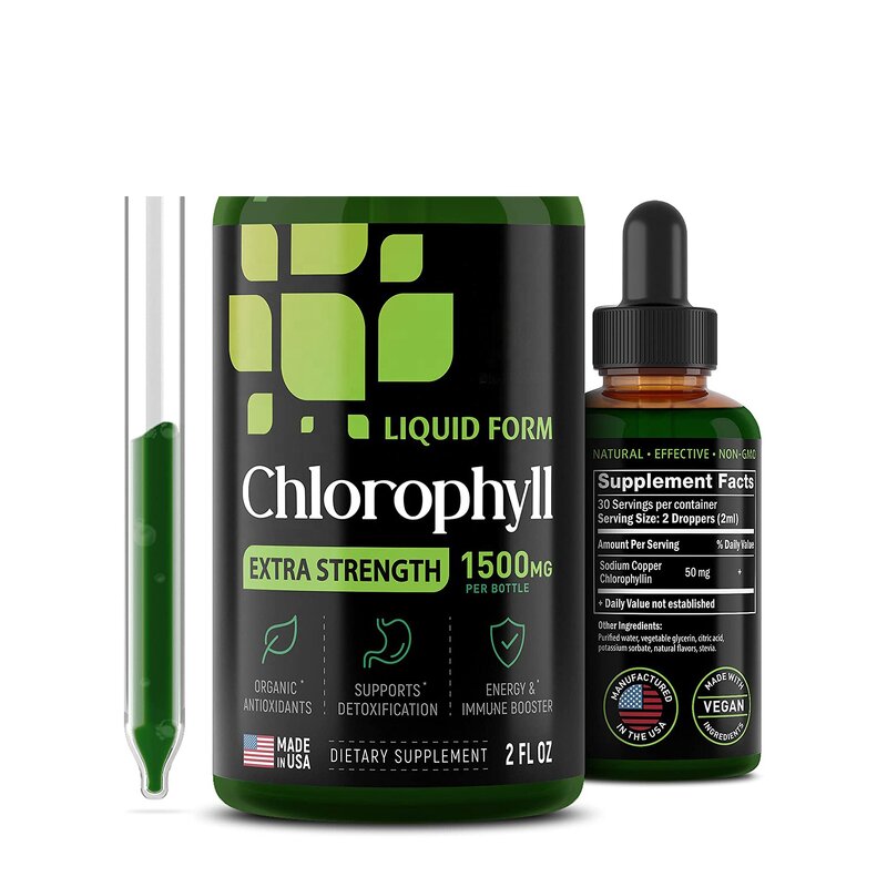 Chlorophyll Drops - Manufacturer Wholesale Peppermint 1500mg Sodium Copper Detox