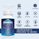 NMN Capsules - Manufacturer Best Nootropic NAD+ Booster Anti Aging CoQ10