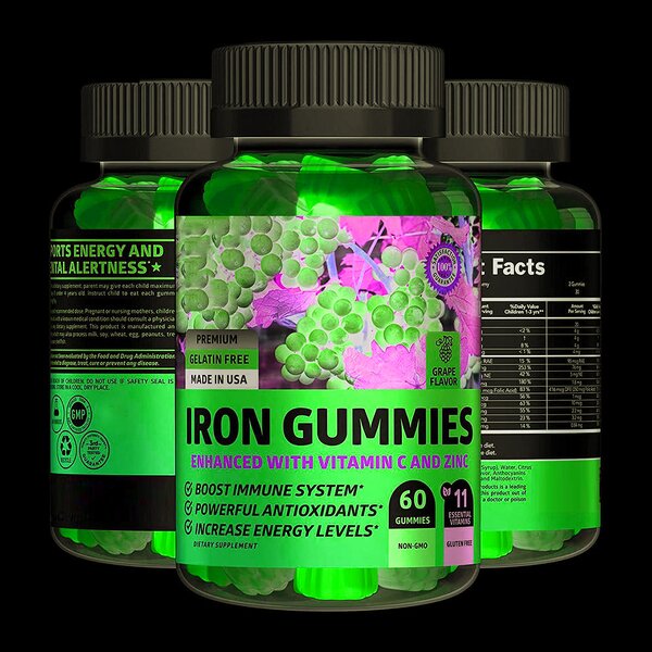 Iron Gummies - Manufacturer Premium Multivitamins Kids Adults Supplement Gummy