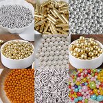 Cake Sprinkles Manufacturer - Wholesale Bulk Matte Halal Silver Gold Beads