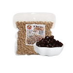 Amber Pearl Powder Round Black Sugar Cooked Tapioca Pearls for Pearl Milk Tea Packaged in Bag