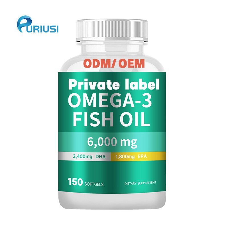 Omega 3 Fish Oil - Manufacturer OEM ODM 6000mg EPA DHA Softgel Food Supplement