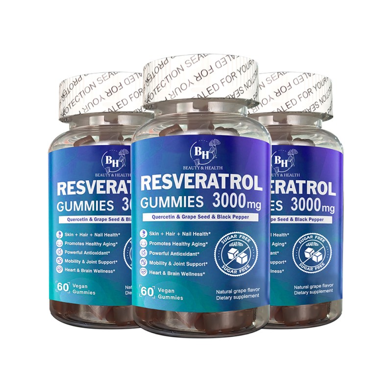 Resveratrol Gummies Supplier - OEM Natural Antioxidant Stress Relief
