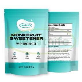 Monk Fruit Sweetener Manufacturer - Private Label Mogroside V Extract & Erythritol