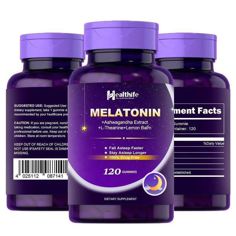 Melatonin Capsules/Gummies Manufacturer - Private Label with Ashwagandha & L-Theanine