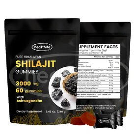 Shilajit Gummies Manufacturer - Bag Pure Himalayan with Ashwagandha Gold