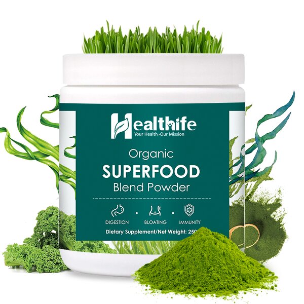 Super Greens Powder Manufacturer - OEM Organic Spirulina Chlorella Wheatgrass Kale Blend