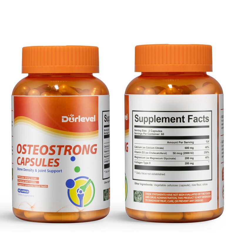 Calcium Capsules Manufacturer - Pure OsteoStrong 120 Count with Magnesium for Daily Wellness