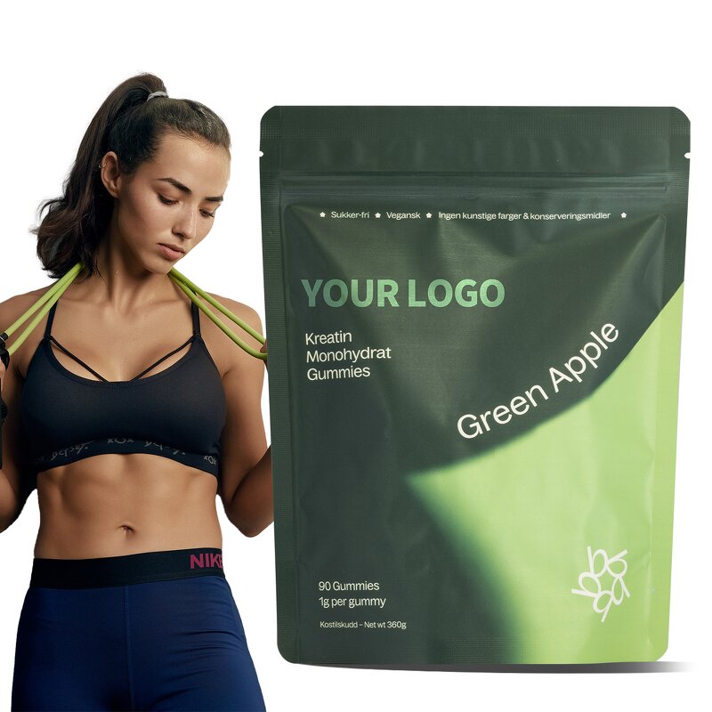 Creatine Gummies Manufacturer - Eco-Friendly Sustainably Packaged for Green Adults