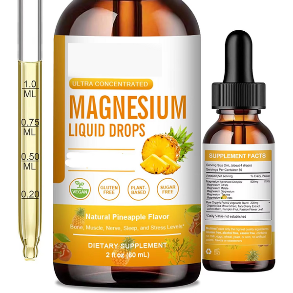 Magnesium Liquid Drops Manufacturer - ODM OEM Calm High Potency Glycinate