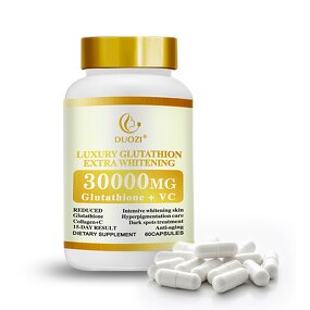 Gluta Whitening Capsules - Manufacturer OEM 20 Days Effect 60 Caps/Bottle Black Skin