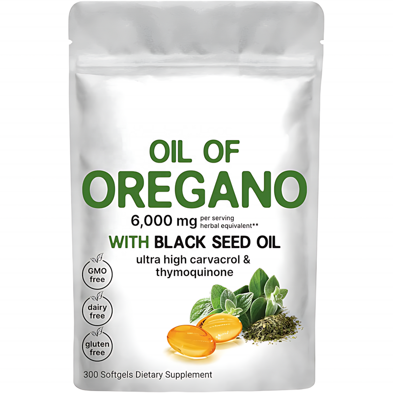 Oregano Oil Soft Capsules Manufacturer - OEM Herbal with Black Seed Oil & Dietary Fiber