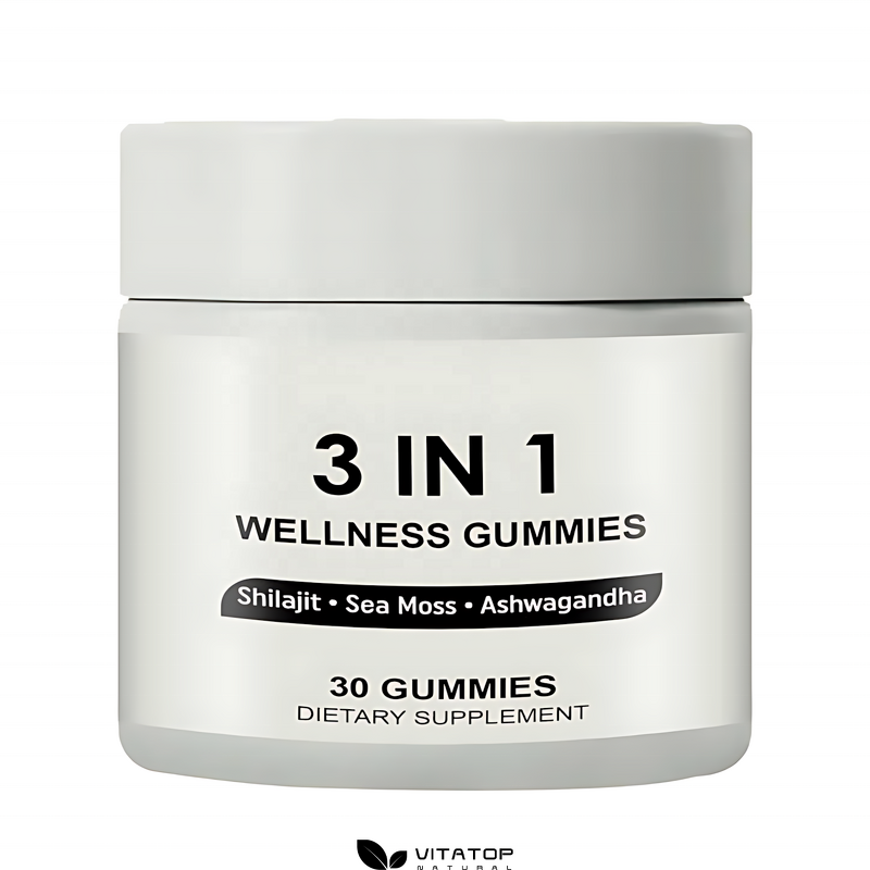 Wellness Gummies Manufacturer - OEM Private Label 3 in 1 with Shilajit Sea Moss Ashwaganda