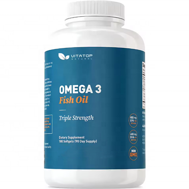 Omega-3 Fish Oil Softgels Manufacturer - OEM High Potency with EPA & DHA for Brain & Heart