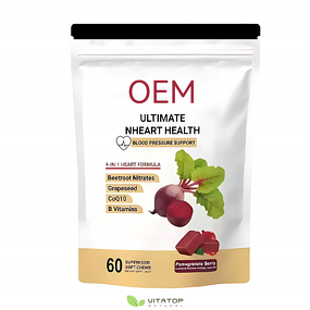 Herbal Supplement Gummies Manufacturer - OEM 4-in-1 with Vitamin B Grape Seed CoQ10 & Beetroot