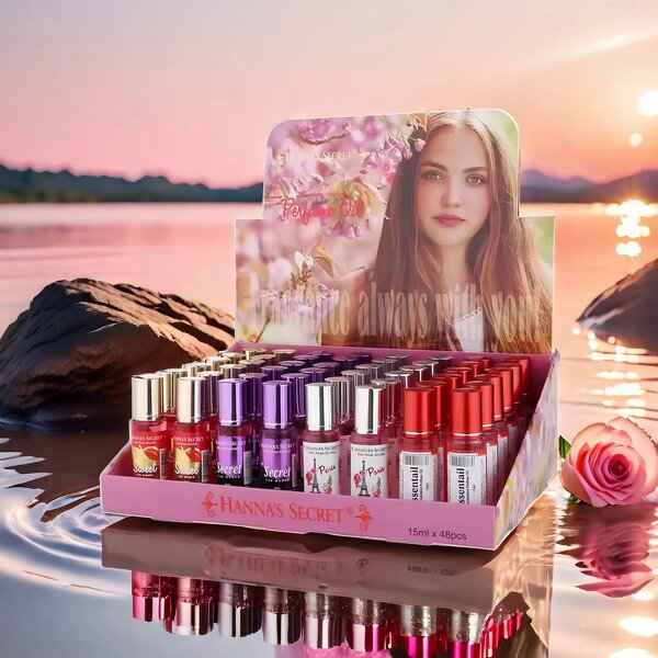 Perfume Oil Manufacturer - 15ml JYM534C Hanna's Scent Roll-on Classic Flower Fragrance Glass Bottle