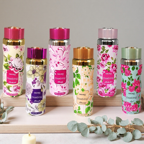 Body Spray Manufacturer - 200ML Deodorant Floral-Patterned Bottles Long-Lasting Alluring Floral Scents