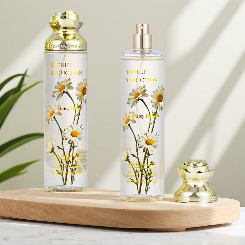 Fragrance Mist Manufacturer - Scenabella Lady's 236ML Long-Lasting Floral Daisy Aroma with Chic Lid