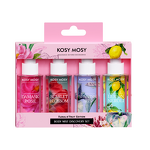 Body Mist Set Manufacturer - KOSY MOSY New Arrival 4 Pieces 50ML Spray Mixed Floral & Fruit Scents