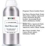 Eau De Parfum - 1000ml Oud Maracuja Certified Unisex Floral 6-12H Long-Lasting