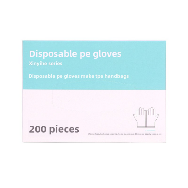 Disposable Safety Gloves Manufacturer - Xinyihe PE Food Grade Catering Thickened Transparent Boxed Pull-Out Type