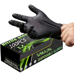 Nitrile Gloves Manufacturer - Custom OEM Black Powder Free for Cleaning Household Food Working & Tattoos