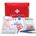 First Aid Kit Manufacturer - Custom Waterproof Emergency Mini with Supplies for Car Family Travel Red Pouch