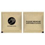 Disposable Safety Gloves Manufacturer - OEM Custom Logo PE with Thickened Kraft Paper Film for Food Catering