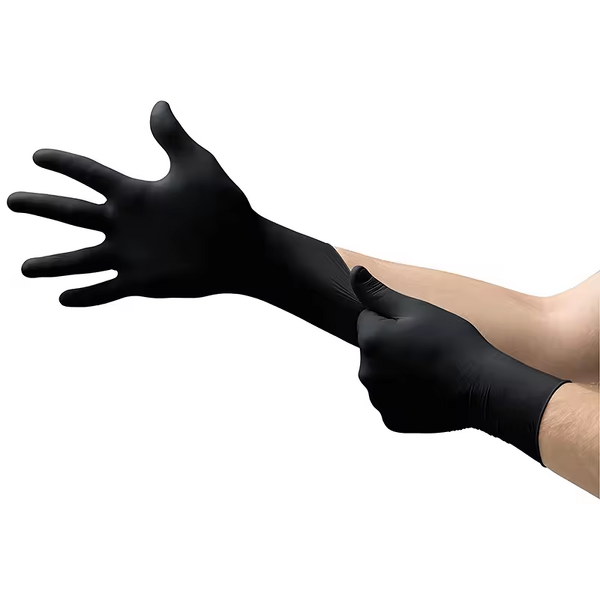 Nitrile Gloves Manufacturer - Custom OEM Black Powder Free for Cleaning Household Food Working & Tattoos