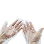 PE Clear Gloves Manufacturer - Single Packed in Pairs Folded Food Grade for Kids Eating & Body Scrub