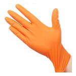 Disposable Nitrile Gloves Manufacturer - OEM Custom 8Mil Diamond Orange Black for Industrial Auto & Food